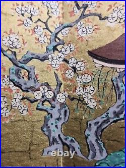 15% GOES TO ST JUDE HOSPITAL Japanese Antique PAINTING TALE OF GENJI 10x7ART