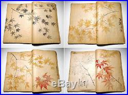 1910s Hand-Painted Sketchbook Many Colored Paintings Japanese Original Antique