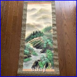 23NEB032 Hanging scroll, landscape painting, antique