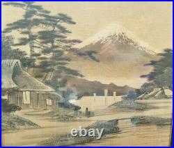 2 X Rare Antique Framed Japanese Silk Paintings Oriental Asian Art Rare Artist