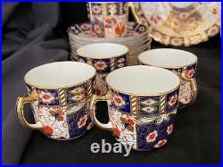 36 Pieces Royal Crown Derby Hand Painted Imari Plates Dishes Cup & Saucers Bowl