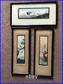 3 Japanese watercolours