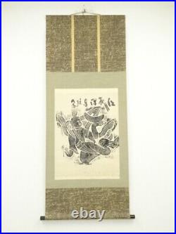 6733565 Japanese Hanging Scroll / Hand Painted / Buddha