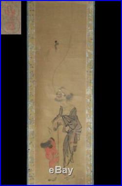 ASO44 Japanese hanging scroll hermit Watanabe Kazan # emakimono ukiyoe