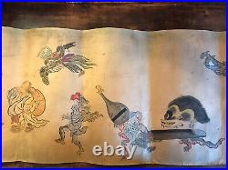 A rare Japanese Edo Period scroll painting Buddha, Chinese, Tibetan, Hokusai