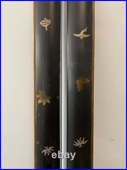 Amazing Antique Old Asian Japanese Meiji Lacquer Painting Frames (2), HUGE