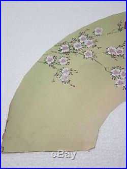 An Original ink & Watercolour Meiji period Kyoto Fan Painting