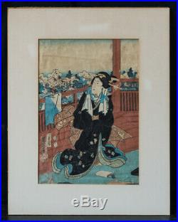 Antique 18th Century Japanese Ukiyo-e/Woodblock Print By Utagawa Kuniyoshi