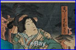 Antique 18th Century Japanese Woodblock/Ukiyo-e Print By Utagawa Kuniyoshi