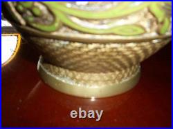 Antique Hand Painted Champleve/Cloisonne VASE Large Rare URN Bronze from JAPAN