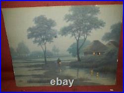Antique Japanese Watercolor Painting
