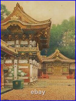 Antique Japanese Watercolor Painting Signed Tabuchi Nikko