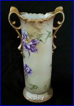 Antique Nippon hand painted porcelain vase 11/28 cm