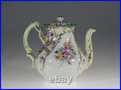 Antique Victorian Hand Painted Floral Tea Pot, Unknown Maker c. 1880