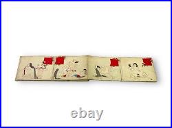 Authentic work author unknown, hand painted on paper, sex, scroll JAPAN