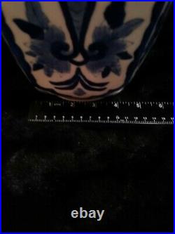 BIG Antique Japanese Blue & White Imari Porcelain Vase HAND-PAINTING Beautiful