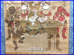 Buddhist Deity on Hanging Scroll with Hand Paint Antique for Museum Collection