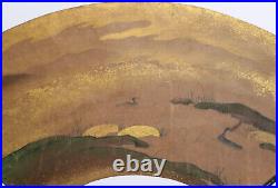 COLLECTION OF 3 ANTIQUE 17thC JAPANESE TOSA SCHOOL FAN PAINTINGS, VARIOUS BIRDS