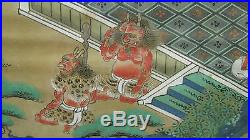 Edo Meiji Oni Tale Of Genji Second Painting Japanese Shoji Samurai