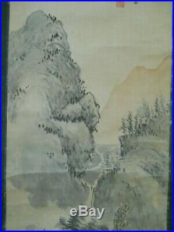 HANGING SCROLL JAPANESE KAKEJIKU / Landscape Painting by Taizan Hine #908