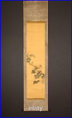 HANGING SCROLL JAPANESE PAINTING FROM JAPAN BIRD Old Kacho Antique ART f388