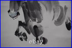 HANGING SCROLL JAPANESE PAINTING JAPAN PICTURE Horse ANTIQUE 316q