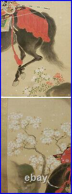 HANGING SCROLL KAKEJIKU Samurai Musha by Michinobu Eisenin Kano / 916