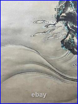 HAWK HANGING SCROLL JAPANESE PAINTING JAPAN Sunrise Art Wave ANTIQUE f165