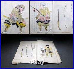Hand-Drawn Armor Picture Book How to Wear the Yoroi 18-19C Japanese Edo Antique