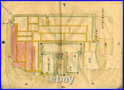 Hand Drawn Castle MAP Book Many Picture 19th Century Japanese Original Antique