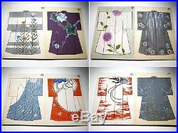 Hand-Painted Kimono Designs Book Many Colored Paintings Japanese Antique