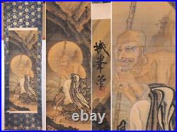 Hanging scrolls, Buddhist paintings, Arhats, Japanese paintings, ancient art