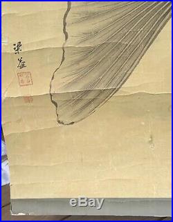 Huge Japanese Scroll Painting of Koi Carp Fish 59639