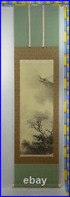 IK216 KAKEJIKU Landscape Hanging Scroll Japanese Art painting Nihonga Picture
