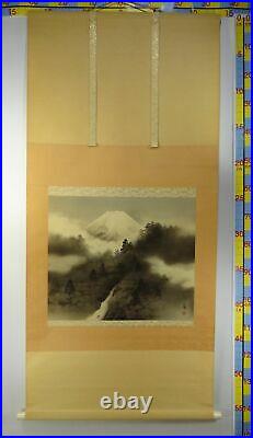 IK259 Fujiyama Mountain Landscape Hanging Scroll Japanese Art painting Picture
