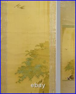 IK475 Waterfall Hanging Scroll Japanese Art painting antique Picture