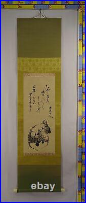 IK494 Animal turtle Hanging Scroll Japanese Art painting antique Picture