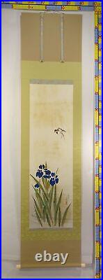 IK558 Swallow Plant Flower Bird Animal Hanging Scroll Japanese painting antique