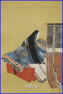 JAPANESE HANGING SCROLL ART Painting Heian Beauty Kano Tadanobu #E8995