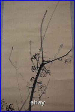 JAPANESE PAINTING ART HANGING SCROLL Plum Flower OHARA DONSHU