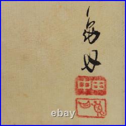 JAPANESE PAINTING ART Wisteria CARP HANGING SCROLL OLD JAPAN VINTAGE RARE 764p