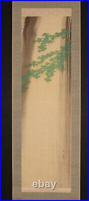 JAPANESE PAINTING HANGING SCROLL FROM JAPAN CASCADE WATERFALL VINTAGE f486