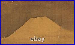 JAPANESE PAINTING HANGING SCROLL From JAPAN Mt. Fuji MOUNTAIN ANTIQUE Kano 873m