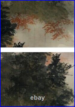 JAPANESE PAINTING HANGING SCROLL JAPAN LANDSCAPE ANTIQUE Autumn PICTURE 955h