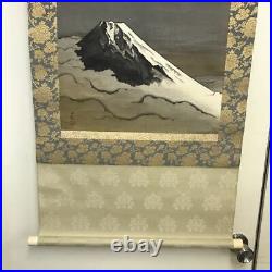 JAPANESE PAINTING HANGING SCROLL JAPAN Print Mt Fuji MOUNTAIN ART Taikan e828