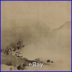 JAPANESE PAINTING LANDSCAPE Fuji HANGING SCROLL Mountain From JAPAN Antique 271m