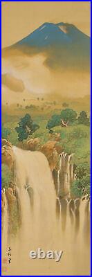 JAPANESE PAINTING LANDSCAPE HANGING SCROLL FUJI JAPAN ANTIQUE PICTURE OLD 751p