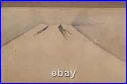 JAPANESE PAINTING LANDSCAPE HANGING SCROLL FUJI JAPAN ANTIQUE PICTURE OLD 767q