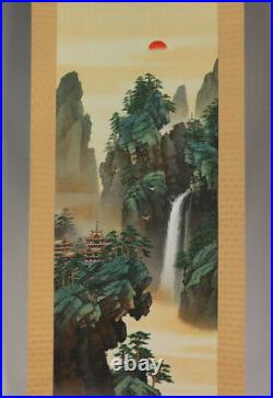 JAPANESE PAINTING LANDSCAPE HANGING SCROLL JAPAN ANTIQUE PICTURE Old 567p