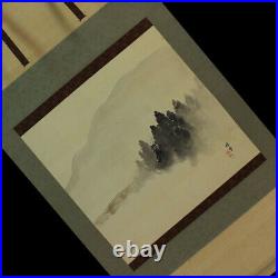 JAPANESE PAINTING LANDSCAPE HANGING SCROLL JAPAN ANTIQUE PICTURE Temple 417p